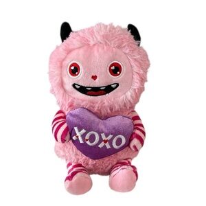 Dream Pink Alien Hedgehog Monster Plush Lovey Stuffed Animal Valentine’s Doll